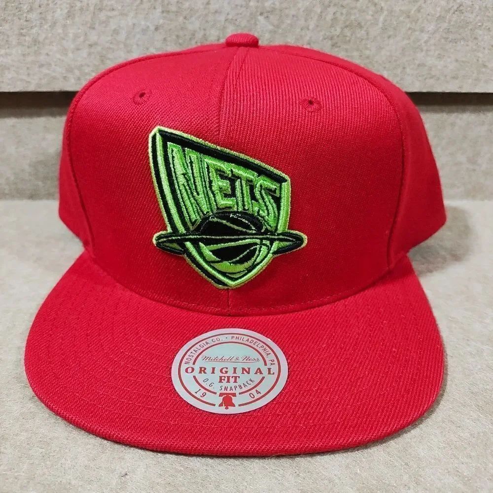 Mitchell & Ness NBA Grinch New Jersey Nets Snapback Hat #U